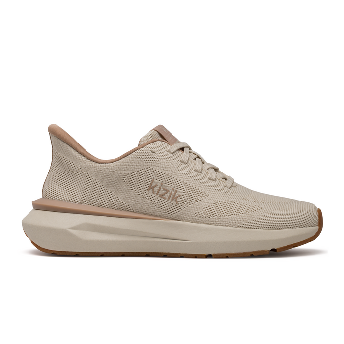 Kizik Athens 2 Knit Sneaker (Women) - Oatmeal/Warm Taupe Athletic - Casual - Lace Up - The Heel Shoe Fitters