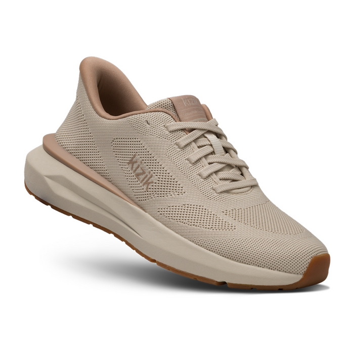 Kizik Athens 2 Knit Sneaker (Women) - Oatmeal/Warm Taupe Athletic - Casual - Lace Up - The Heel Shoe Fitters