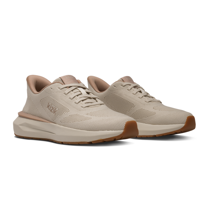 Kizik Athens 2 Knit Sneaker (Women) - Oatmeal/Warm Taupe Athletic - Casual - Lace Up - The Heel Shoe Fitters
