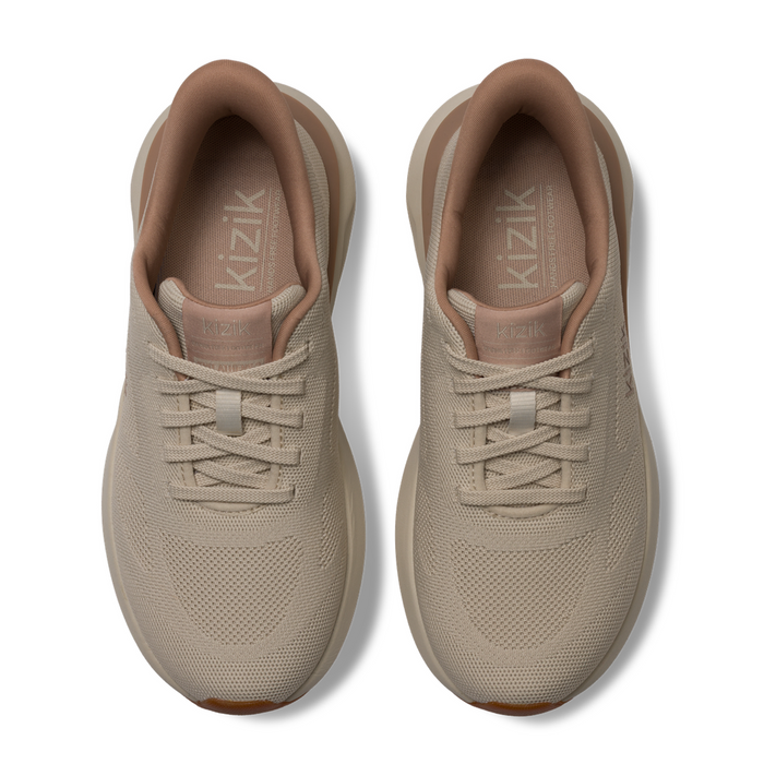 Kizik Athens 2 Knit Sneaker (Women) - Oatmeal/Warm Taupe Athletic - Casual - Lace Up - The Heel Shoe Fitters