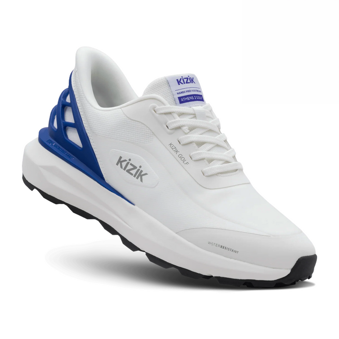 Kizik Athens Golf Sneaker (Women) - White/Surf The Web Athletic - Sport - The Heel Shoe Fitters