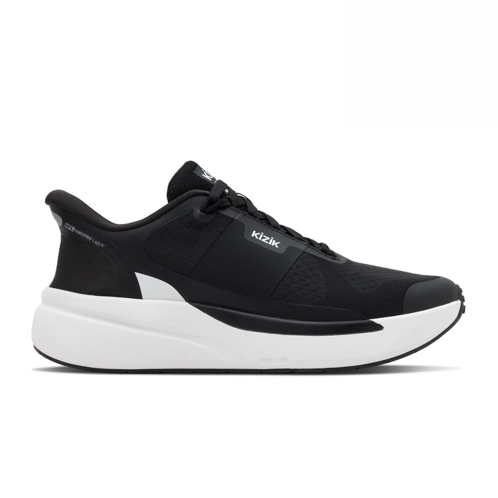 Kizik Freedom Run Sneaker (Men) - Black/White Athletic - Casual - Lace Up - The Heel Shoe Fitters