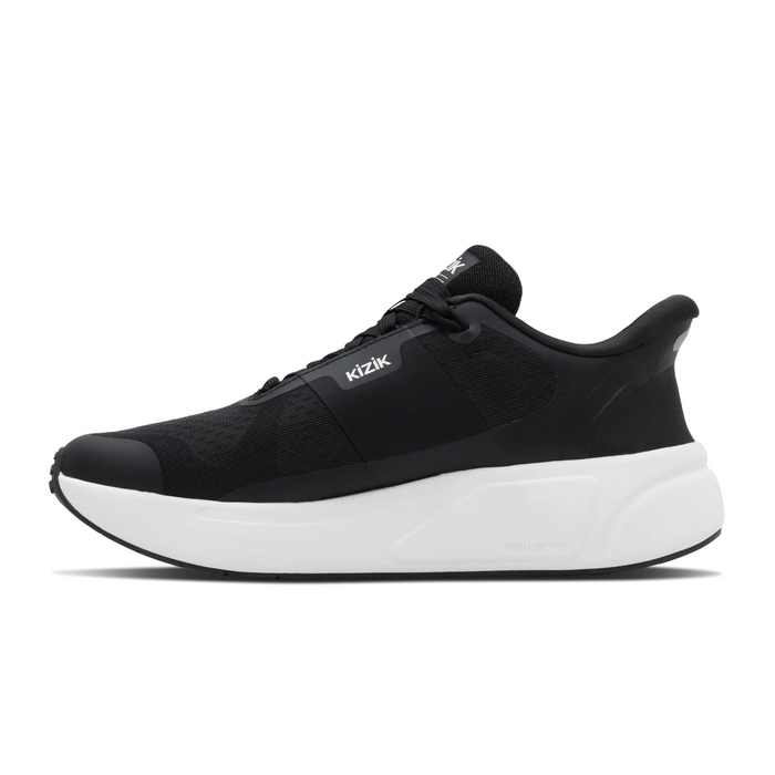 Kizik Freedom Run Sneaker (Men) - Black/White Athletic - Casual - Lace Up - The Heel Shoe Fitters