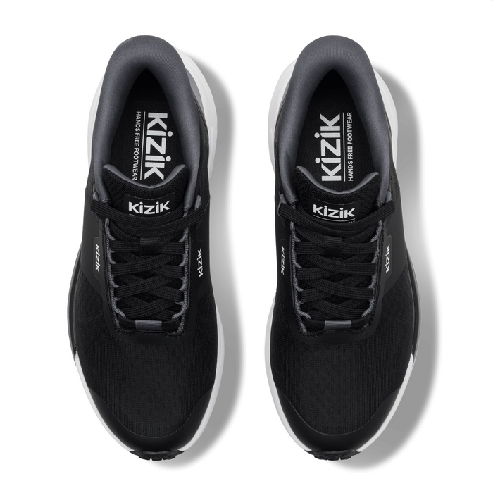 Kizik Freedom Run Sneaker (Women) - Black/Smoked Pearl Athletic - Casual - Lace Up - The Heel Shoe Fitters
