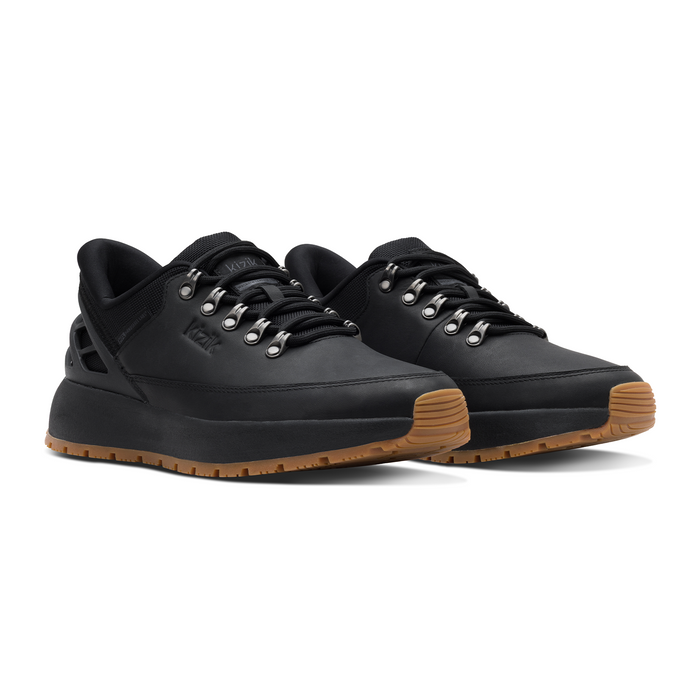 Kizik Wasatch Leather Low (Men) - Blackout Athletic - Casual - Lace Up - The Heel Shoe Fitters
