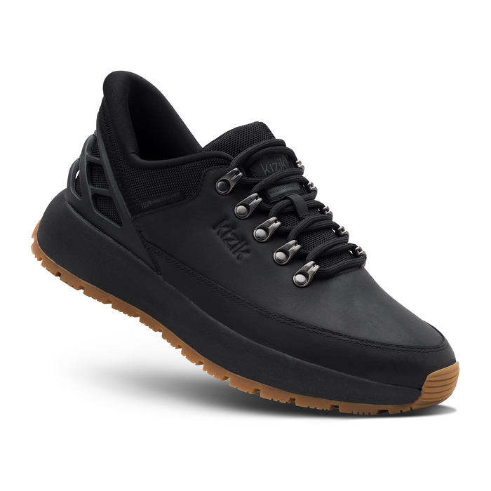 Kizik Wasatch Leather Low (Men) - Blackout Athletic - Casual - Lace Up - The Heel Shoe Fitters
