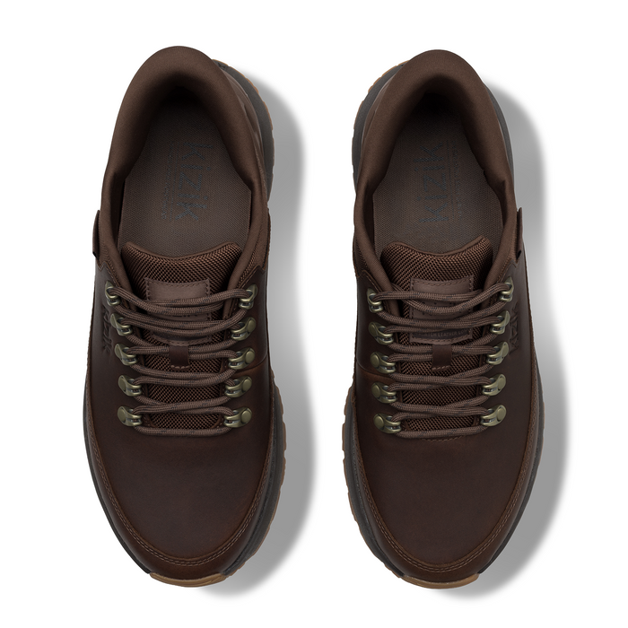 Kizik Wasatch Leather Low (Men) - Soft Silt/Demitasse Athletic - Casual - Lace Up - The Heel Shoe Fitters