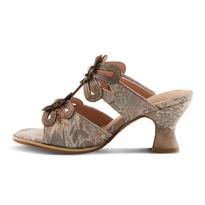 L'Artiste Alania-Garden Wedge Sandal (Women) - Grey Multi Sandal - Heel/Wedge - The Heel Shoe Fitters
