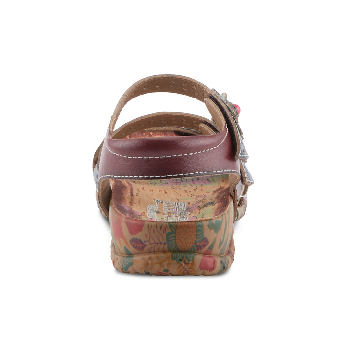 L'Artiste Anewtrio Backstrap Sandal (Women) - Navy Multi Sandal - Backstrap - The Heel Shoe Fitters