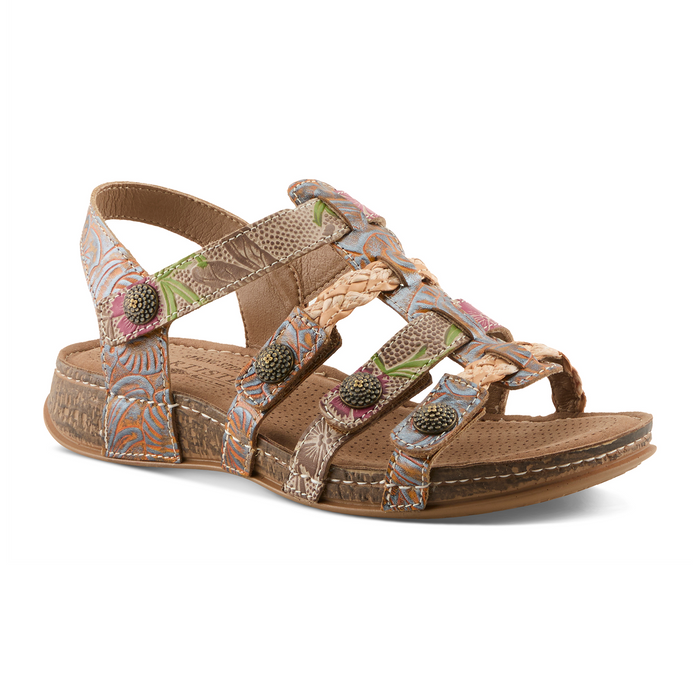 L'Artiste Delila Backstrap Sandal (Women) - Mango Multi Sandal - Backstrap - The Heel Shoe Fitters