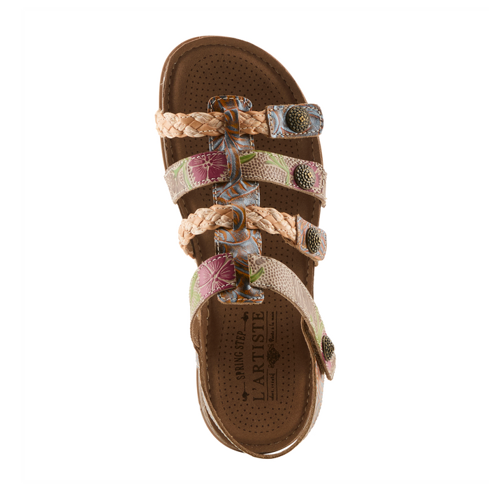 L'Artiste Delila Backstrap Sandal (Women) - Mango Multi Sandal - Backstrap - The Heel Shoe Fitters