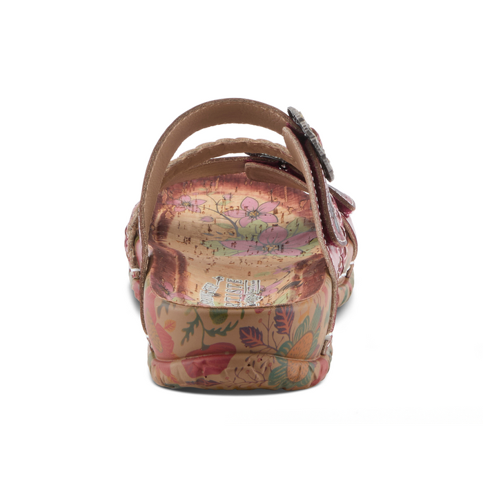 L'Artiste Ontheroad Slide Sandal (Women) - Dark Red Multi Sandal - Slide - The Heel Shoe Fitters