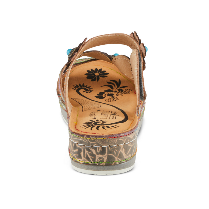 L'Artiste Pillow-Soft Slide Sandal (Women) - Grey Multi Sandal - Slide - The Heel Shoe Fitters