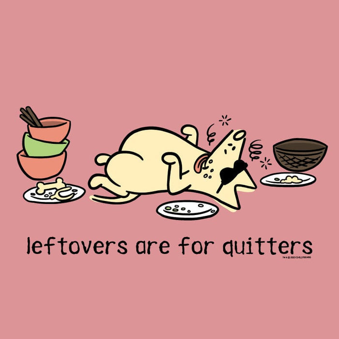 Leftovers Are For Quitters  - Ladies T-Shirt V-Neck
