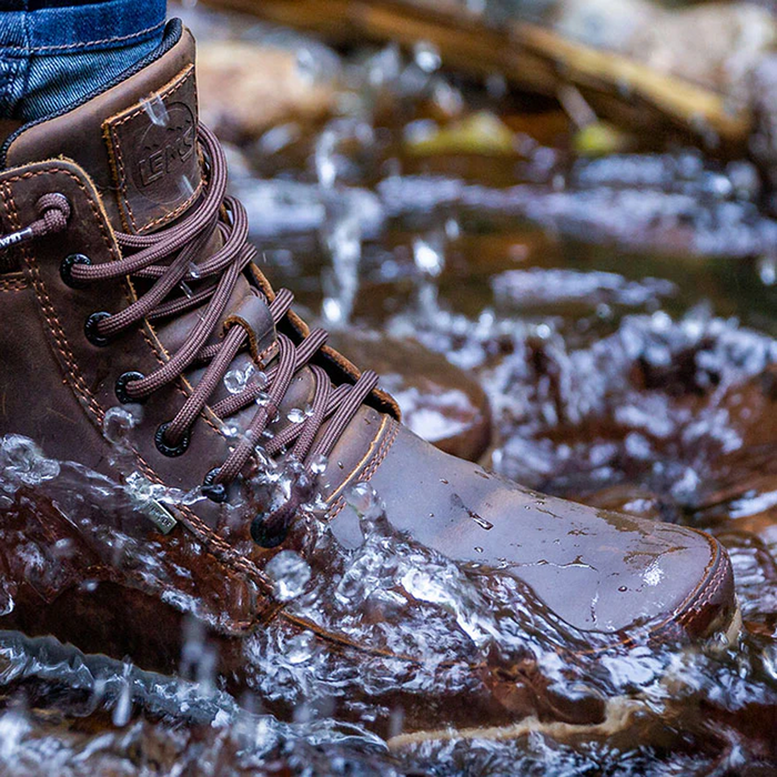 Lems Boulder Summit WP (Unisex) - Rugged Bark Boots - Casual - Mid - The Heel Shoe Fitters