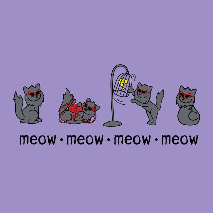 Meow Meow Meow - Salt Wash Hoodie