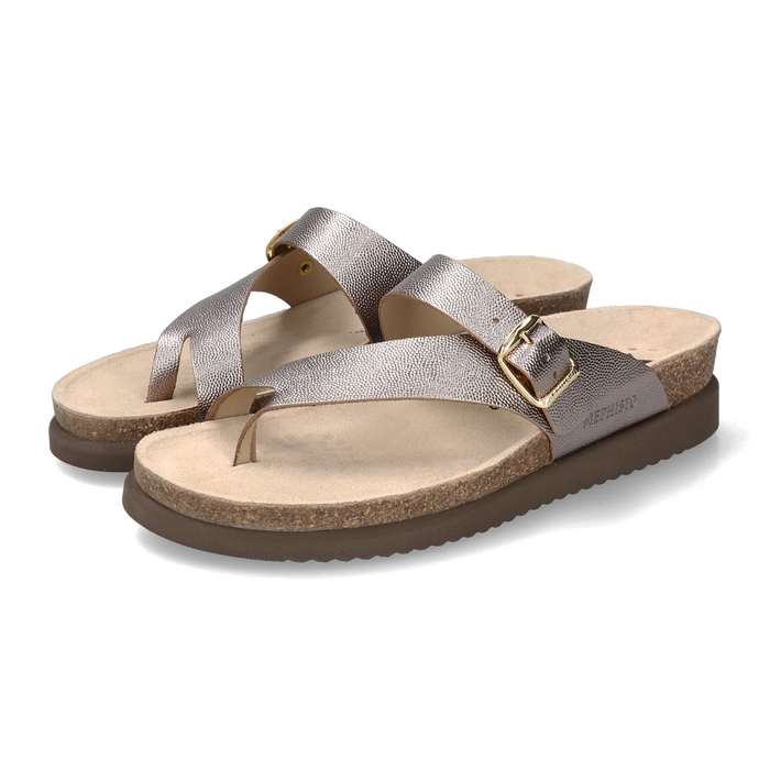 Mephisto Helen Sandal (Women) - Platinum Odysee Sandal - Thong - The Heel Shoe Fitters