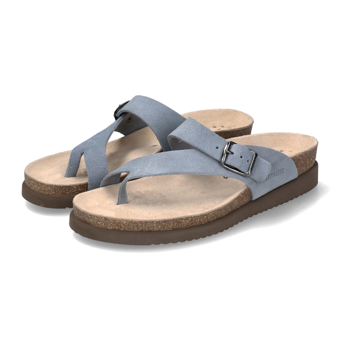 Mephisto Helen Sandal (Women) - Sea Blue Sandvel Sandal - Thong - The Heel Shoe Fitters