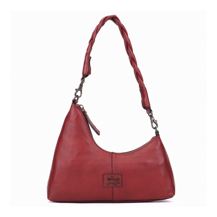 Milo Velutto Shoulder Bag - Burgundy Accessories - Bags - Handbags - The Heel Shoe Fitters