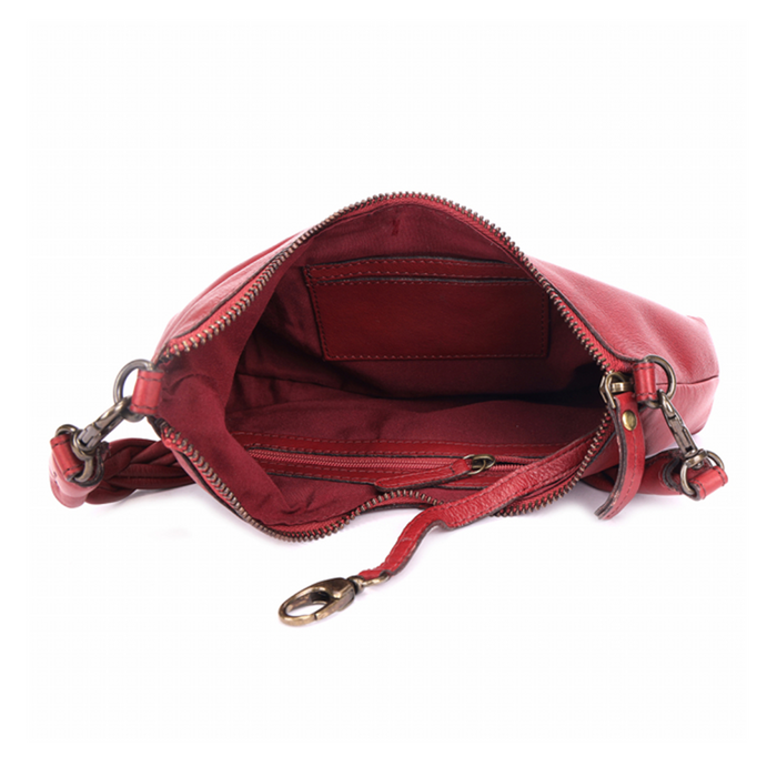 Milo Velutto Shoulder Bag - Burgundy Accessories - Bags - Handbags - The Heel Shoe Fitters