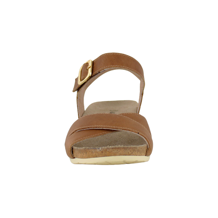 Naot Throne Wedge Sandal (Women) - Latte Brown Leather Sandal - Heel/Wedge - The Heel Shoe Fitters