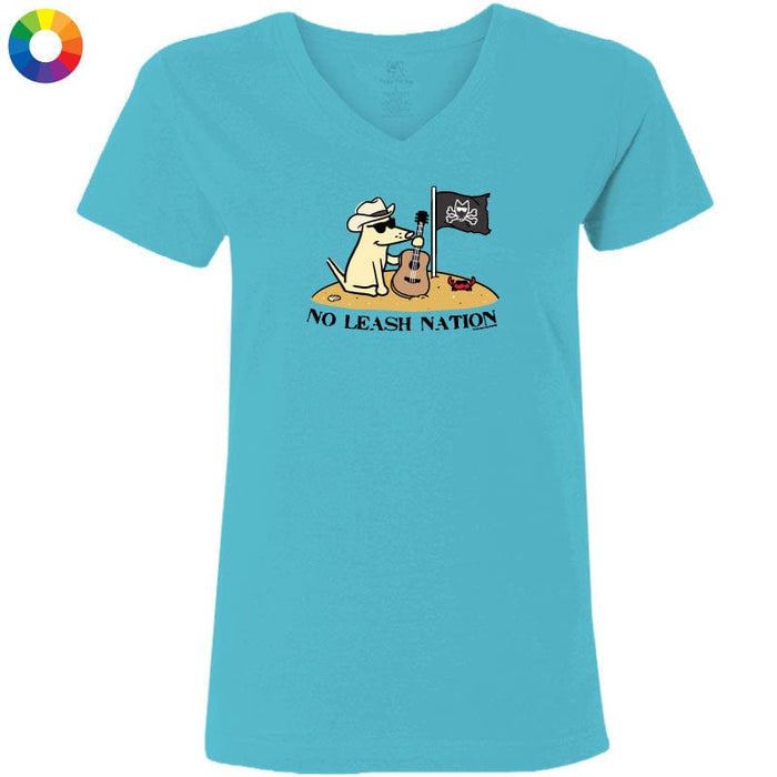 No Leash Nation - Ladies T-Shirt V-Neck