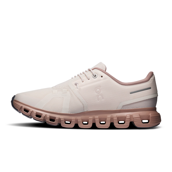 On Running Cloud 6 Running Shoe (Women) - Oyster/Biscuit Athletic - Running - Cushion - The Heel Shoe Fitters