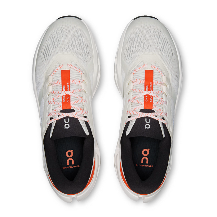 On Running Cloudrunner 3 Running Shoe (Men) - Ivory/Flame Athletic - Running - Cushion - The Heel Shoe Fitters