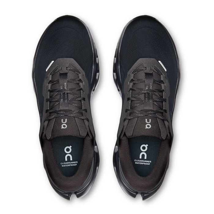 On Running Cloudrunner 3 Waterproof Running Shoe (Men) - Black/Black Athletic - Running - Cushion - The Heel Shoe Fitters