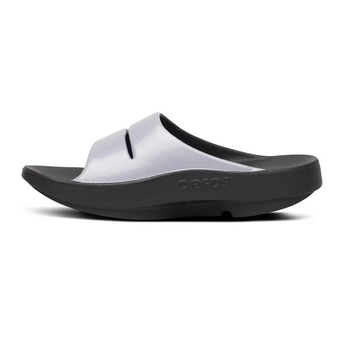 Oofos OOahh Luxe Slide (Women) - Black/Lavender Bliss Sandal - Slide - The Heel Shoe Fitters