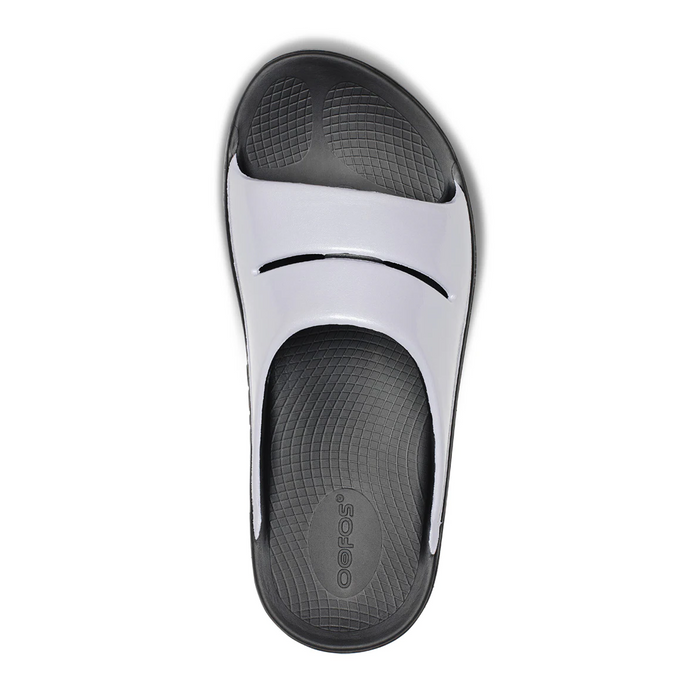 Oofos OOahh Luxe Slide (Women) - Black/Lavender Bliss Sandal - Slide - The Heel Shoe Fitters