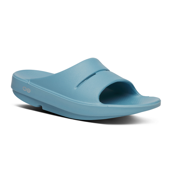 Oofos OOahh Slide Sandal (Unisex) - Ocean Blue Sandal - Slide - The Heel Shoe Fitters