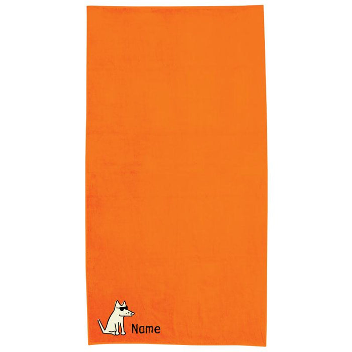 Orange Plush Oversized Beach Towel