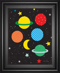 Outer Space By Ann Kelle - Framed Print Wall Art - Black