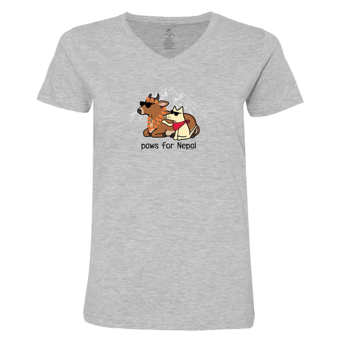 Paws for Nepal - Ladies T-Shirt V-Neck