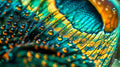 Peacock Droplets (Small) - Blue