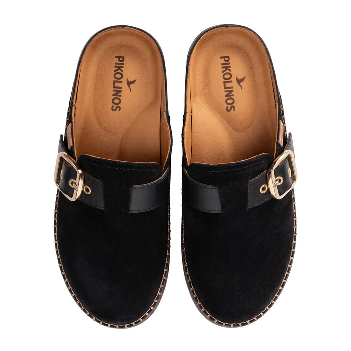 Pikolinos Granada W0W-1638SEC1 Clog (Women) - Black Dress-Casual - Clogs & Mules - The Heel Shoe Fitters