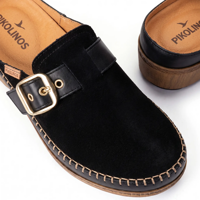 Pikolinos Granada W0W-1638SEC1 Clog (Women) - Black Dress-Casual - Clogs & Mules - The Heel Shoe Fitters