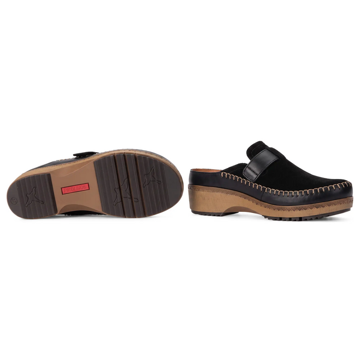 Pikolinos Granada W0W-1638SEC1 Clog (Women) - Black Dress-Casual - Clogs & Mules - The Heel Shoe Fitters