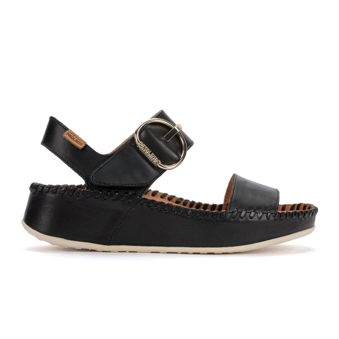 Pikolinos Marina W1C-0709 Wedge Sandal (Women) - Black Sandal - Heel/Wedge - The Heel Shoe Fitters
