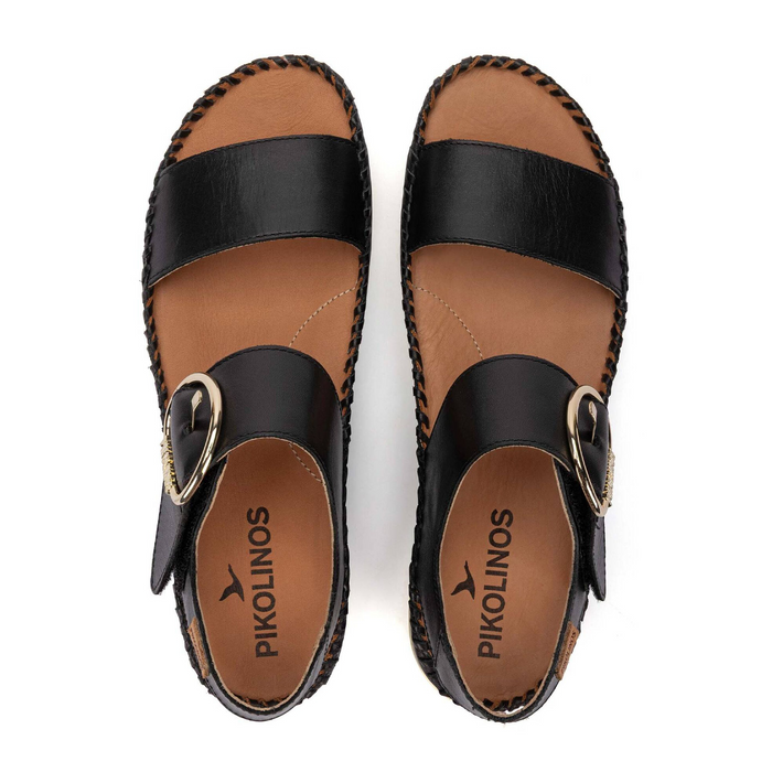 Pikolinos Marina W1C-0709 Wedge Sandal (Women) - Black Sandal - Heel/Wedge - The Heel Shoe Fitters