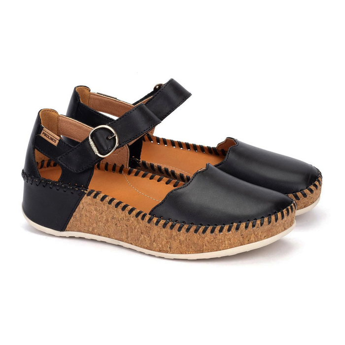 Pikolinos Marina W1C-0893 Wedge Sandal (Women) - Black Sandal - Heel/Wedge - The Heel Shoe Fitters