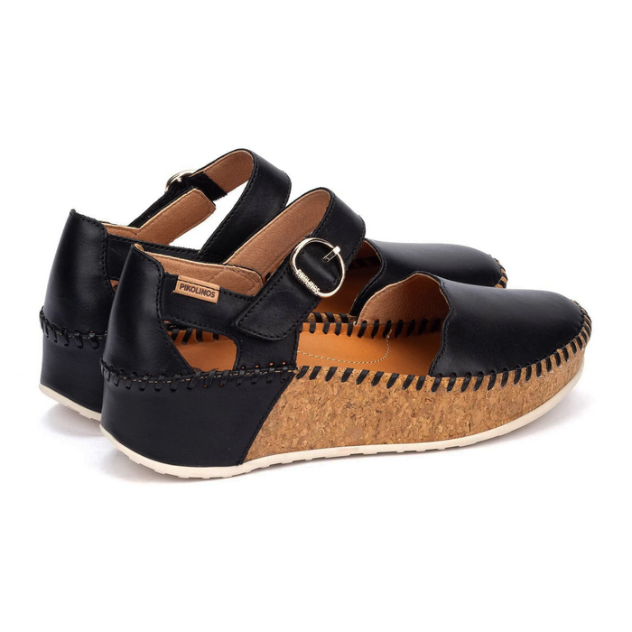 Pikolinos Marina W1C-0893 Wedge Sandal (Women) - Black Sandal - Heel/Wedge - The Heel Shoe Fitters