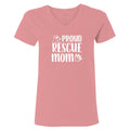 Proud Rescue Mom - Ladies T-Shirt V-Neck