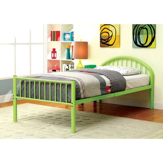 Rainbow Full Bed Black, White, Silver, Black, & Green