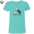 Raining Cats and Dogs - Ladies T-Shirt V-Neck