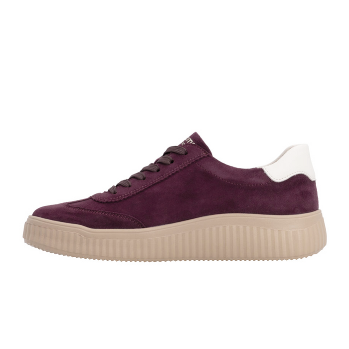Remonte Levke D3E00 Sneaker (Women) - Brombeer/Cotton Athletic - Casual - Lace Up - The Heel Shoe Fitters