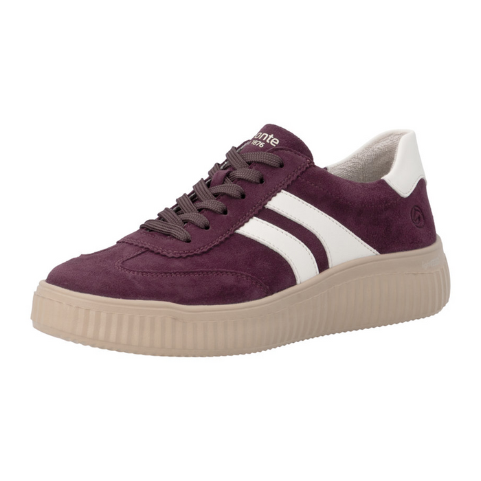 Remonte Levke D3E00 Sneaker (Women) - Brombeer/Cotton Athletic - Casual - Lace Up - The Heel Shoe Fitters