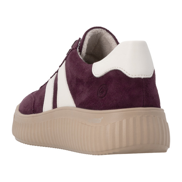 Remonte Levke D3E00 Sneaker (Women) - Brombeer/Cotton Athletic - Casual - Lace Up - The Heel Shoe Fitters