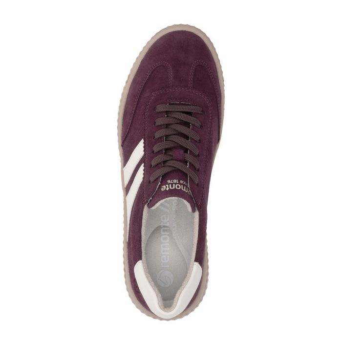 Remonte Levke D3E00 Sneaker (Women) - Brombeer/Cotton Athletic - Casual - Lace Up - The Heel Shoe Fitters
